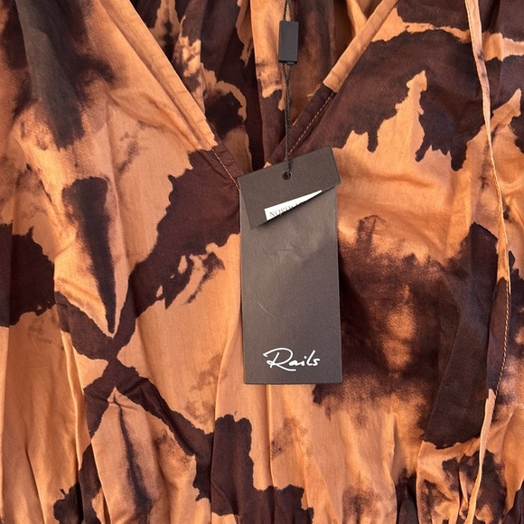 NWT Rails Amabella Dress Tigers Eye Sz SMALL New Brown Tan Summer Beach Vacation - Picture 4 of 9